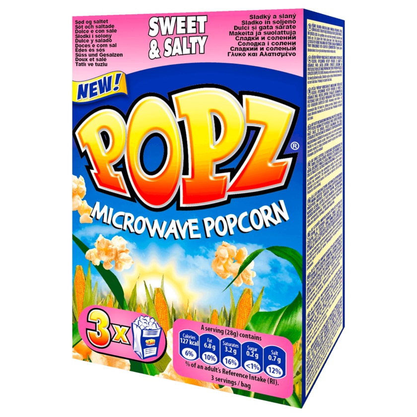 Popz Mikrowellen Popcorn Sweet&Salty 255g
